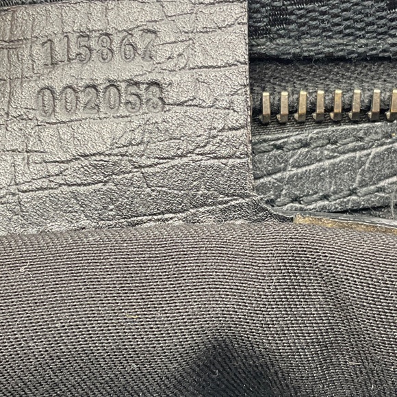 GUCCI BLACK HORSEBIT GG MONOGRAM CANVAS HOBO SHOULDER BAG - Picture 9 of 13